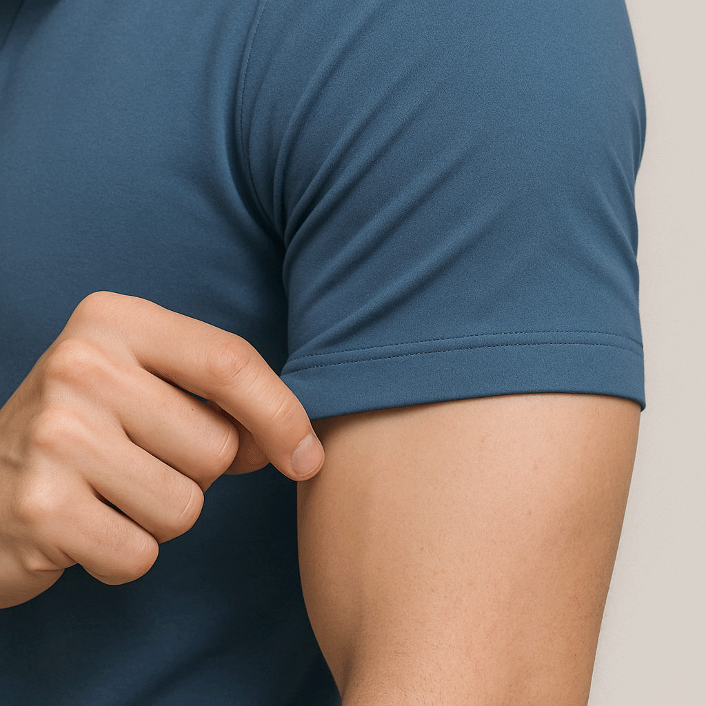 Men's glossy silk polo shirt