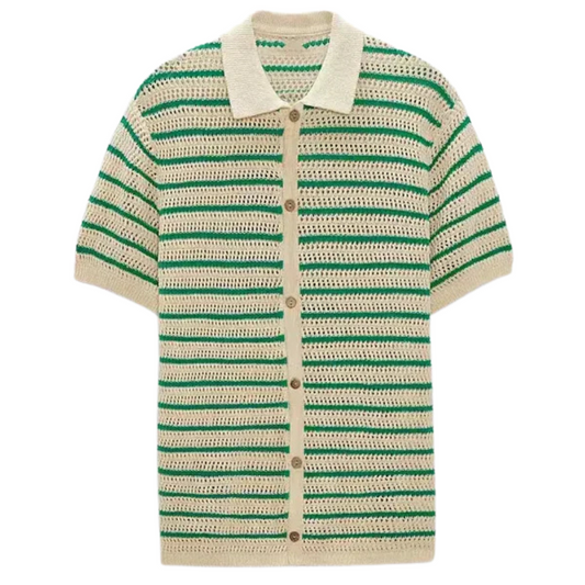Men's knit polo shirt