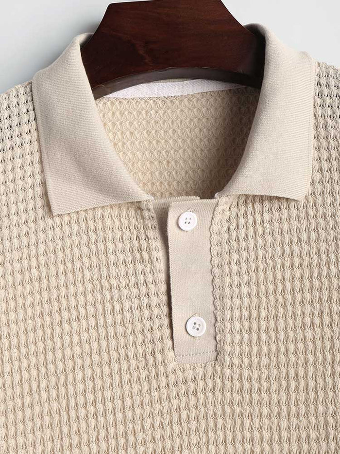 Men's lightweight knit polo shirt