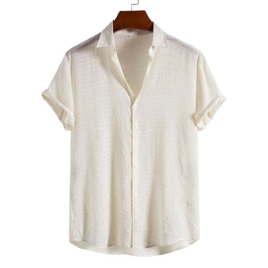Chemise manches courtes Playa Off White