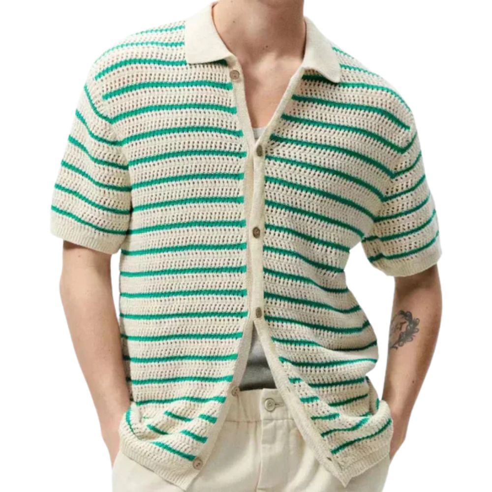 Men's knit polo shirt